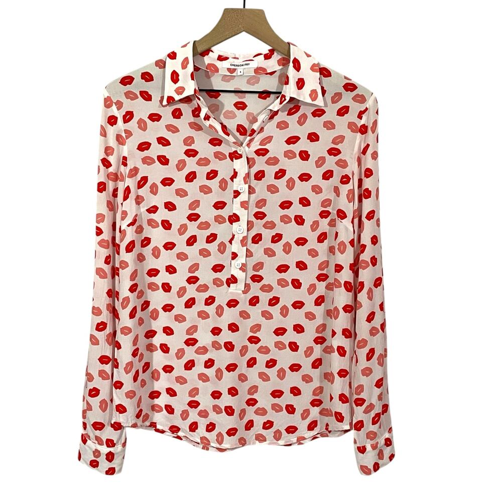 Emerson Fry Ribbons Blouse - Lipstick - Small